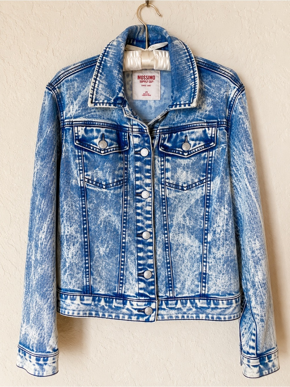 Mossimo Supply Co. Blue Acid-Wash Denim Jacket